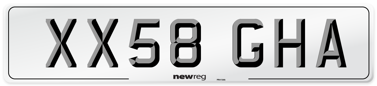 XX58 GHA Number Plate from New Reg